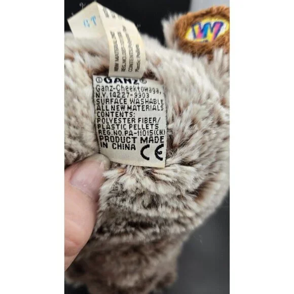 Adorable GANZ Webkinz Groundhog Plush Soft & Cuddly Stuffed Animal - Tan & Brown - Picture 10 of 12